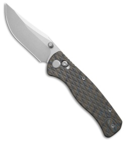 GEO Knife Sharp Shadow Crossbar Lock Knife Tiger Stripe Flamed Ti (3.3" SW)
