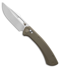 GEO Knife Strix Crossbar Lock Knife Bronze Titanium (3.6" Hand Satin M390)