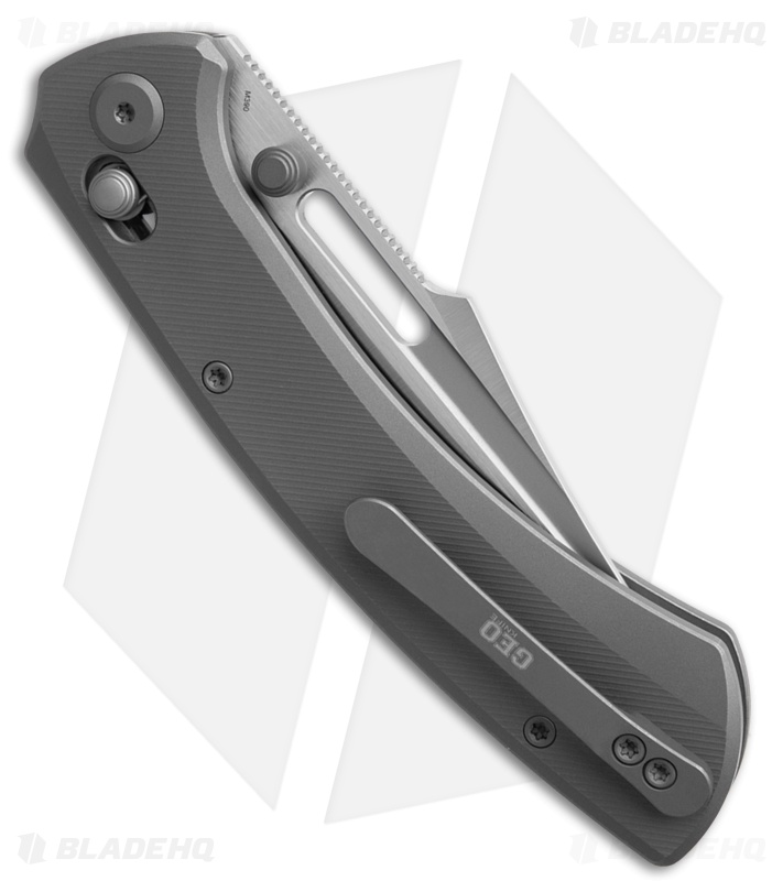 boussole（ブソル）　クロシェットマキシ・gray GEO Knife Strix | Dark Gray Titanium | Satin M390