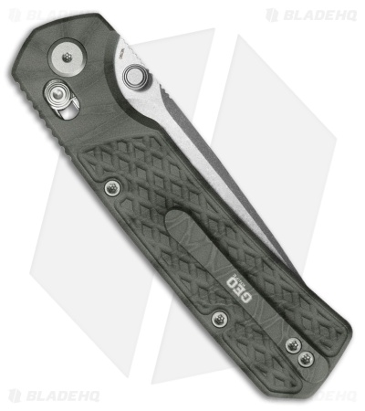 GEO Knife Blaze Crossbar Lock Knife Tiger Stripe Flamed Titanium (3.3" SW)