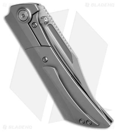 Gecko Customz Dune A4 Frame Lock Knife Stonewash Titanium (3.5" Satin)
