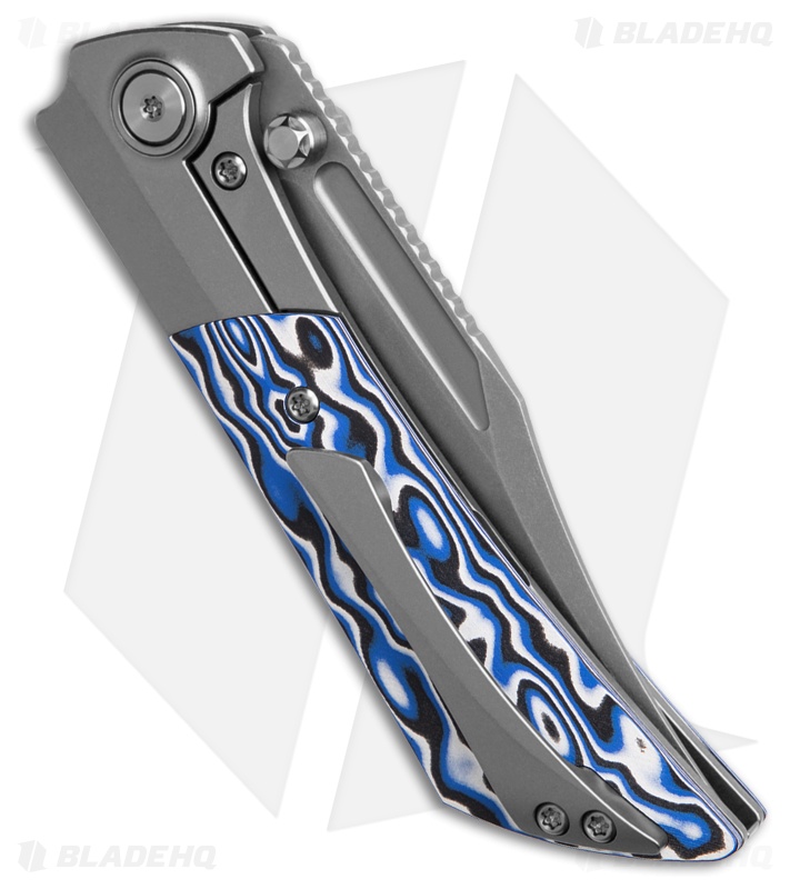 Gecko Customz Dune A5 Frame Lock Knife Blue G-Mascus (3.5" Stonewash)