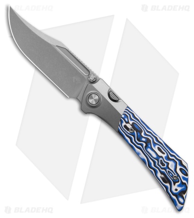 Gecko Customz Dune A5 Frame Lock Knife Blue G-Mascus (3.5" Stonewash)