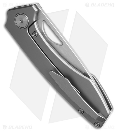 Gecko Customz Sikorae V2 PJ Smooth Titanium Frame Lock Knife (3.04" Satin)