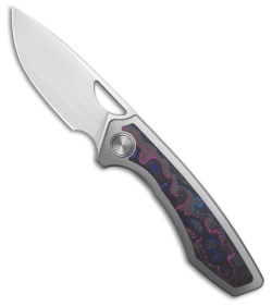 Gecko Customz Sikorae V2 Ti/Damtanium CF Inlay Frame Lock Knife