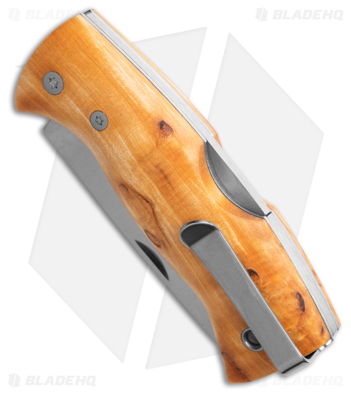 Helle Knives Nipa Lockback Knife Curly Birch Wood (2.72" Satin) #657