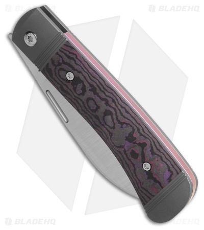 Jack Wolf Diamondback Jack Frame Lock Knife FatCarbon Purple Haze (3.4" Satin)