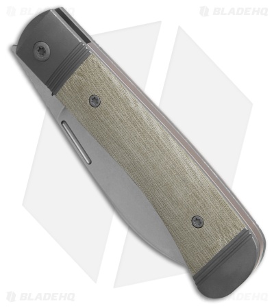 Jack Wolf Diamondback Jack Frame Lock Knife Green Linen Micarta (3.4" SW)