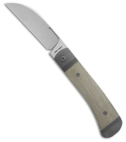 Jack Wolf Diamondback Jack Frame Lock Knife Green Linen Micarta (3.4" SW)