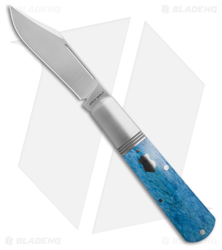 ブルークローバー Jack Wolf Knives Gateway Barlow Smooth Blue Bone - Gateway Series
