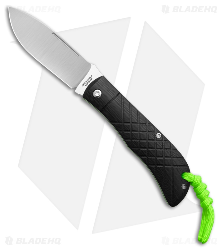 Jack Wolf Knives Timber Jack Knife Black Cross Hatch G10
