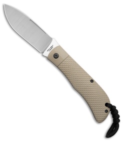 Jack Wolf Knives Timber Jack Slip Joint Knife FDE Cross Hatch G-10 (3.6" Satin)