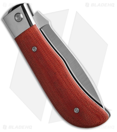 Jack Wolf Knives Timber Jack Slip Joint Knife Fire Canvas Micarta (3.6" Satin)