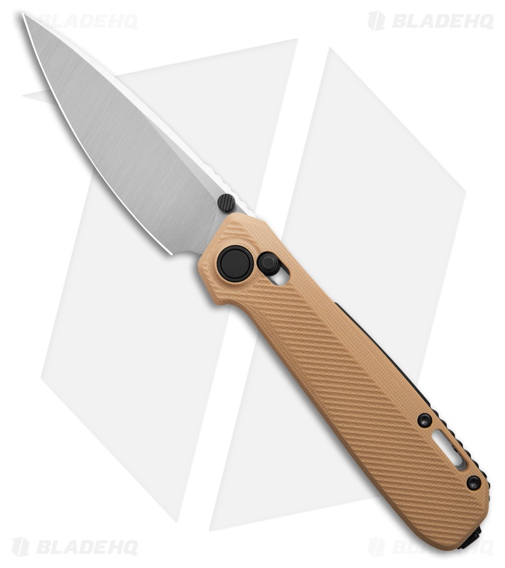 KARBON Terminal Crossbar Lock Dessert Tan G10 (3.375" Stonewash) KARB127