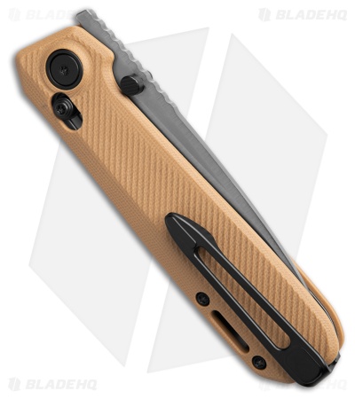 KARBON Terminal Crossbar Lock Dessert Tan G10 (3.375" Stonewash) KARB127