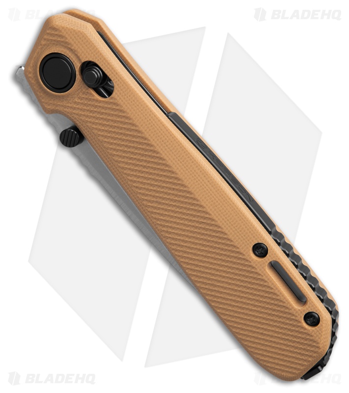 KARBON Terminal Crossbar Lock Dessert Tan G10 (3.375" Stonewash) KARB127