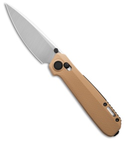 KARBON Terminal Crossbar Lock Dessert Tan G10 (3.375" Stonewash) KARB127