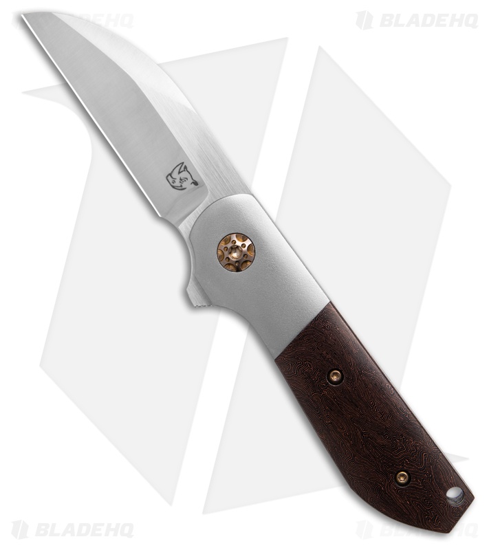 KM Designs Corvus Frame Lock Knife Copper Carbon Fiber (2.75" Satin) *DISC*
