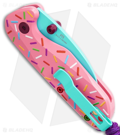 KNAFS O.C.T. Button Lock Knife Dessert Warrior (1.9" Blue)