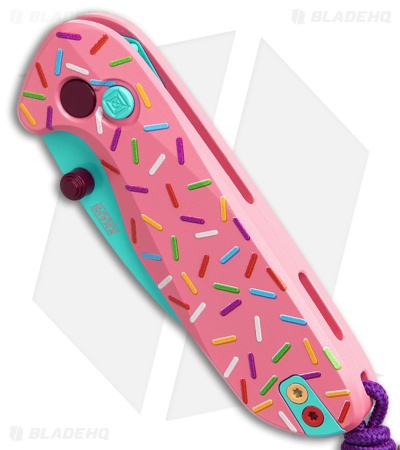 KNAFS O.C.T. Button Lock Knife Dessert Warrior (1.9" Blue)