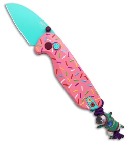 KNAFS O.C.T. Button Lock Knife Dessert Warrior (1.9" Blue)