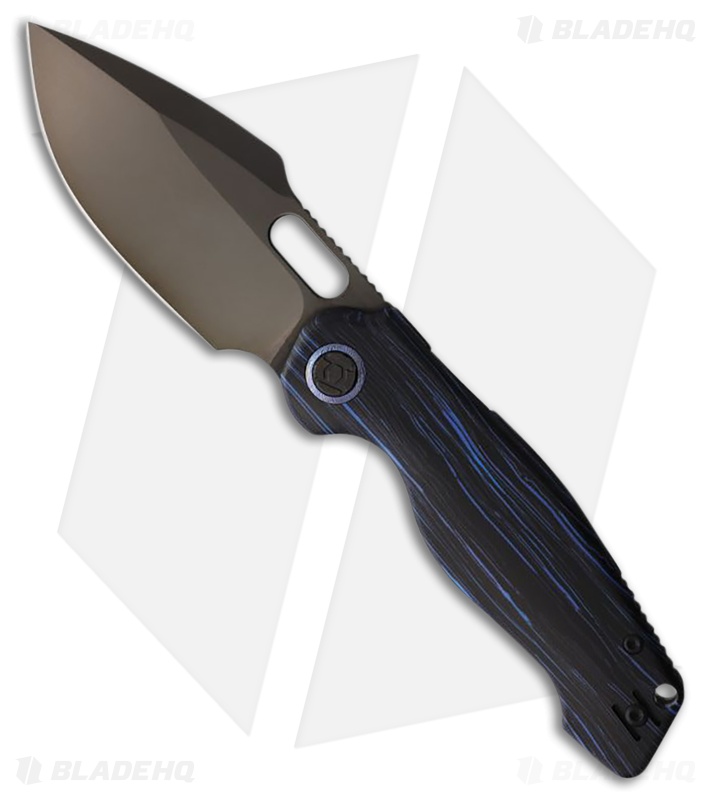 Kunwu Knives Gringo Verta Lock Knife Black/Blue G-Mascus (3.6" DLC)