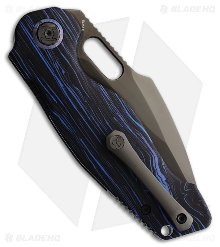 Kunwu Knives Gringo Verta Lock Knife Black/Blue G-Mascus (3.6" DLC)