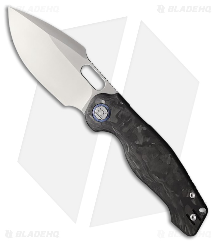 Kunwu Knives Gringo Verta Lock Knife Carbon Fiber (3.6" Satin)