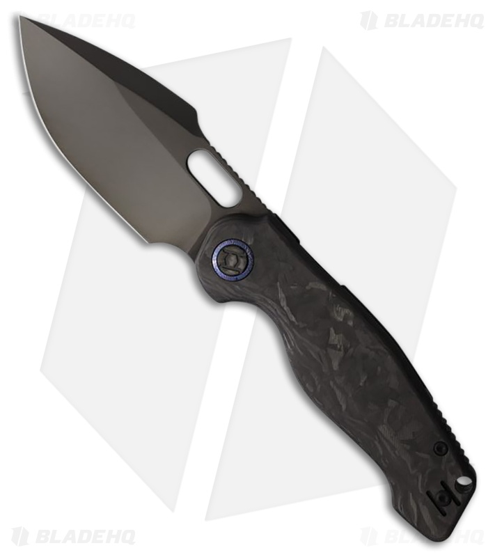 Kunwu Knives Gringo Verta Lock Knife Carbon Fiber (3.6" DLC)