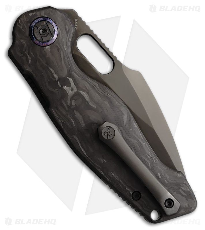 Kunwu Knives Gringo Verta Lock Knife Carbon Fiber (3.6" DLC)