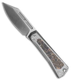 Kunwu Knives Zen Elmax Knife - Gray Titanium - Blade HQ