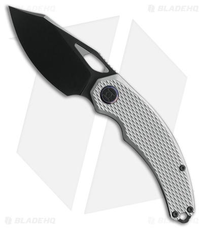 Kunwu Knives "Reverse Tux" Padre Frame Lock Knife Gray Ti (3.3" DLC/Satin)