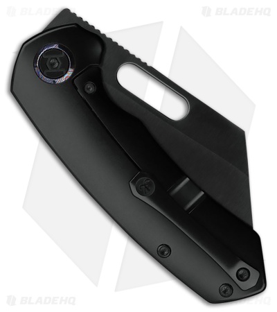 Kunwu Knives Primo Frame Lock Knife Black PVD Titanium (3.4" Satin DLC)