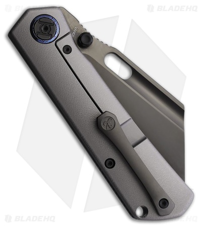 Kunwu Knives Cochise Frame Lock Knife Orange Peel Ti/CF (3.5" Satin DLC)