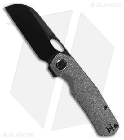 Kunwu Knives S-Tao II Frame Lock Knife Stonewash Honeydew Titanium (3.4" DLC)