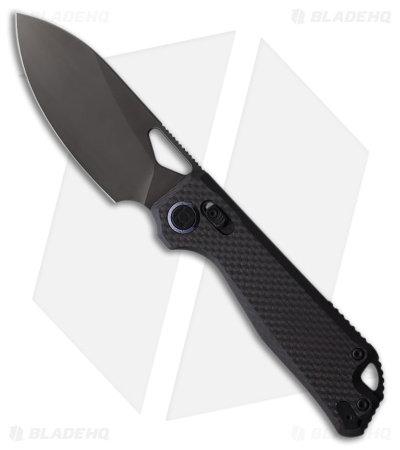 Kunwu Knives Pulsar XL XT Lock Knife Carbon Fiber Pattern G-10 (3.9" Satin DLC)