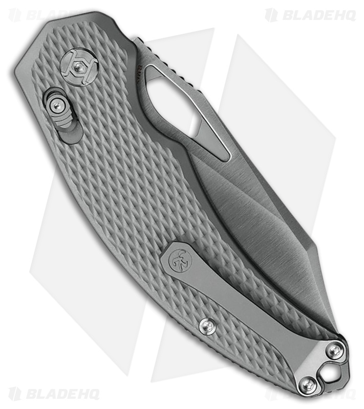 Kunwu Knives X-Padre XT Lock Knife Gray Diamond Textured Titanium (3.3" Satin)