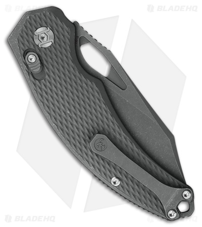 Kunwu Knives X-Padre XT Lock Knife Stonewash Diamond Textured Titanium (3.3" SW)