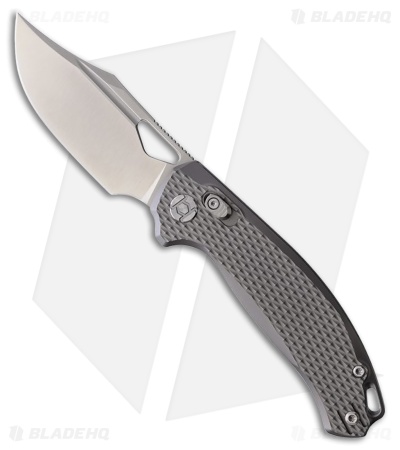 Kunwu Knives DJANGO XT Lock Knife Diamond Texture Titanium (3.2" Satin Elmax)