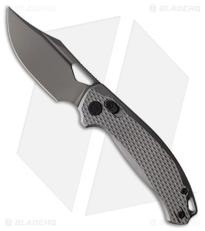 Kunwu Knives DJANGO XT Lock Knife Diamond Texture Titanium (3.2" DLC Elmax)