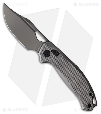 Kunwu Knives DJANGO XT Lock Knife Diamond Texture Titanium (3.2" DLC Elmax)