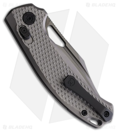 Kunwu Knives DJANGO XT Lock Knife Diamond Texture Titanium (3.2" DLC Elmax)