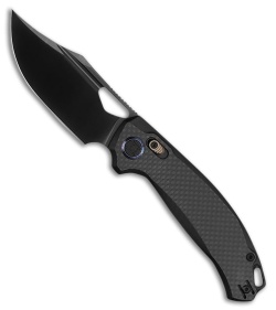 Kunwu Knives Django XL XT Lock Knife Carbon Fiber (3.7" Satin DLC)