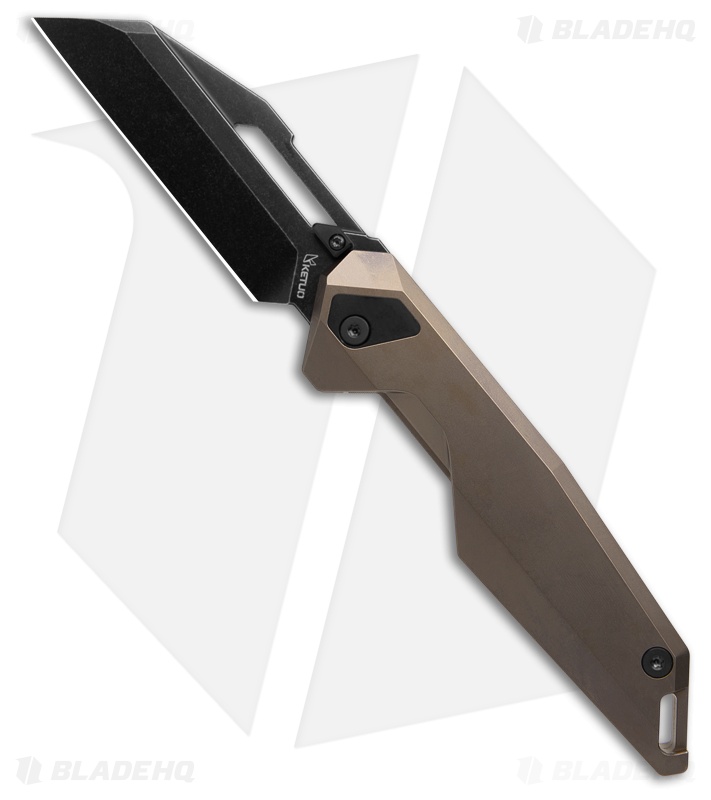 Ketuo Akimbo Framelock Bronze 6AL-4V Titanium (3.25" Dark Stonewash)