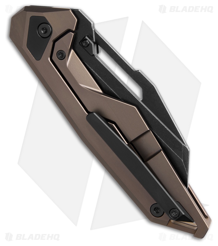 Ketuo Akimbo Framelock Bronze 6AL-4V Titanium (3.25" Dark Stonewash)