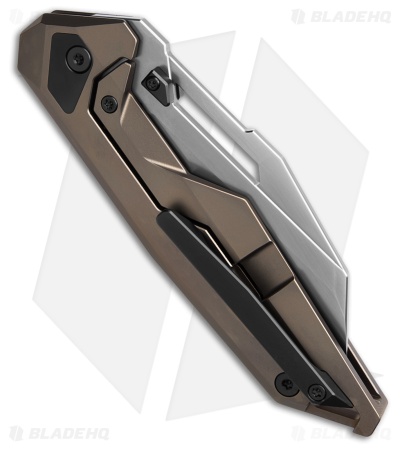 Ketuo Akimbo Framelock Bronze 6AL-4V Titanium (3.25" Stonewash)