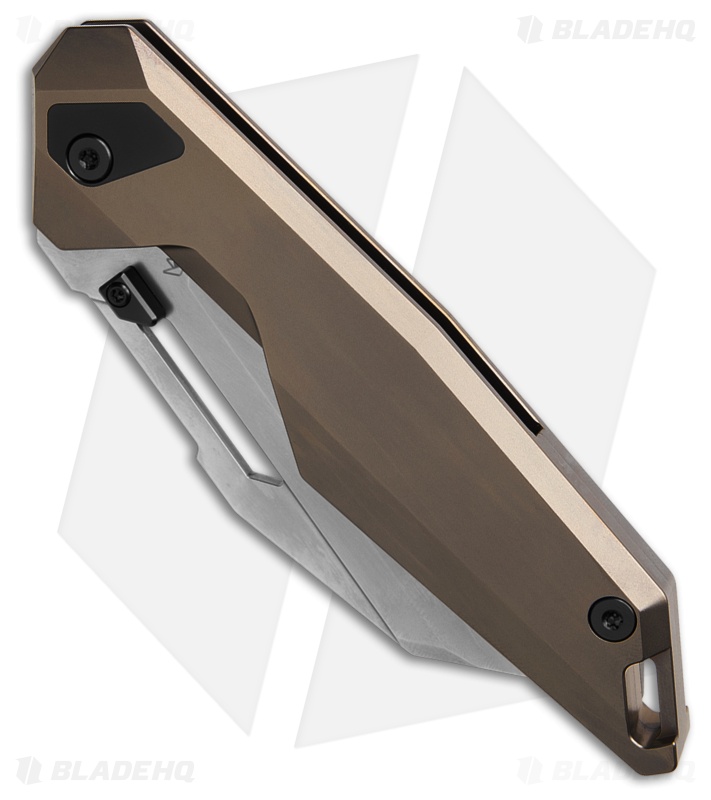 Ketuo Akimbo Framelock Bronze 6AL-4V Titanium (3.25" Stonewash)