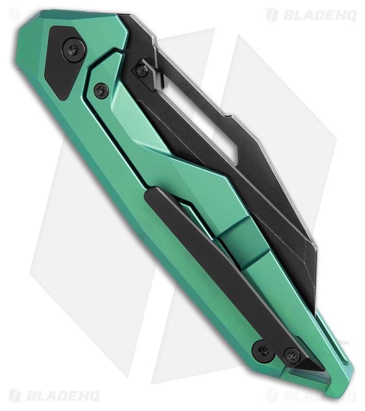 Ketuo Akimbo Framelock Green 6AL-4V Titanium (3.25" Dark Stonewash)