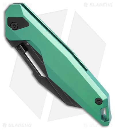 Ketuo Akimbo Framelock Green 6AL-4V Titanium (3.25" Dark Stonewash)