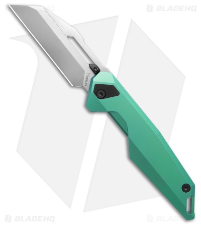 Ketuo Akimbo Framelock Green 6AL-4V Titanium (3.25" Stonewash)